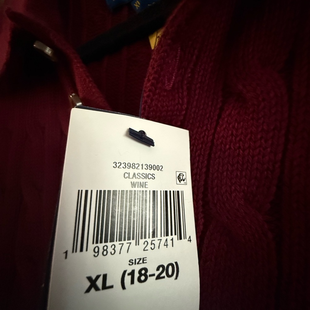Polo Ralph Lauren Burgundy Knit Sweater - Picture 6 of 6